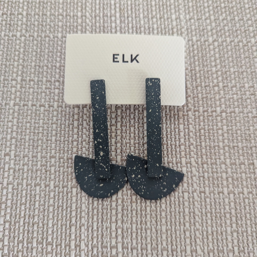 ELK Black and Multicolor Earrings Set - Picture 4 of 4